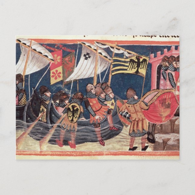 Carte Postale Atterrissage de Julius César en Angleterre (Devant)