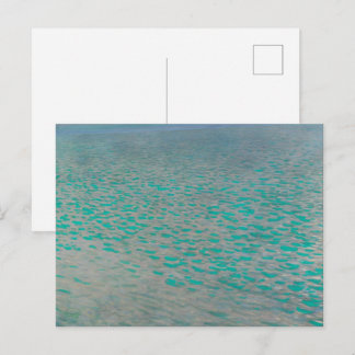 Carte Postale Attersee, peinture de paysage côtier, Gustav Klimt
