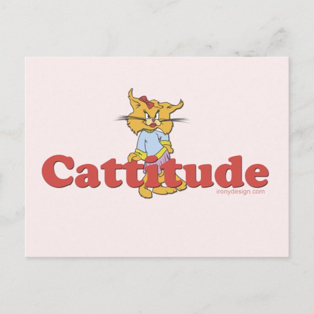 Carte Postale Attitude du chat (Devant)
