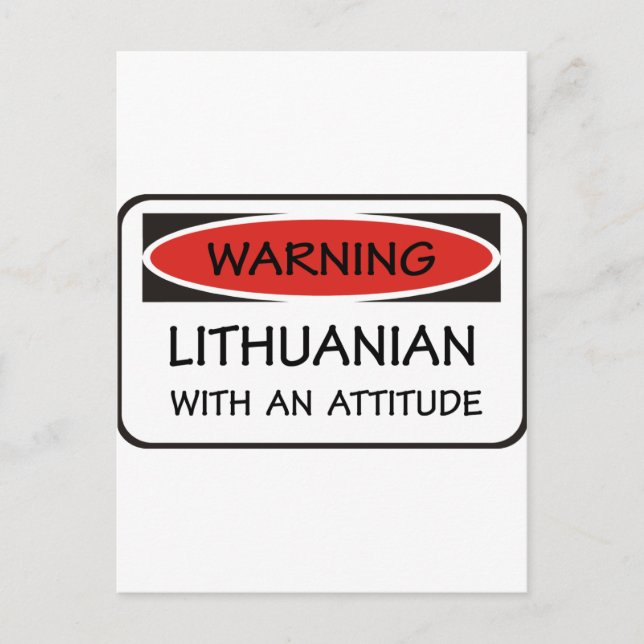 Carte Postale Attitude lituanienne (Devant)