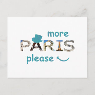 Carte Postale Attractions de Paris Plus de Paris S'il vous plaît