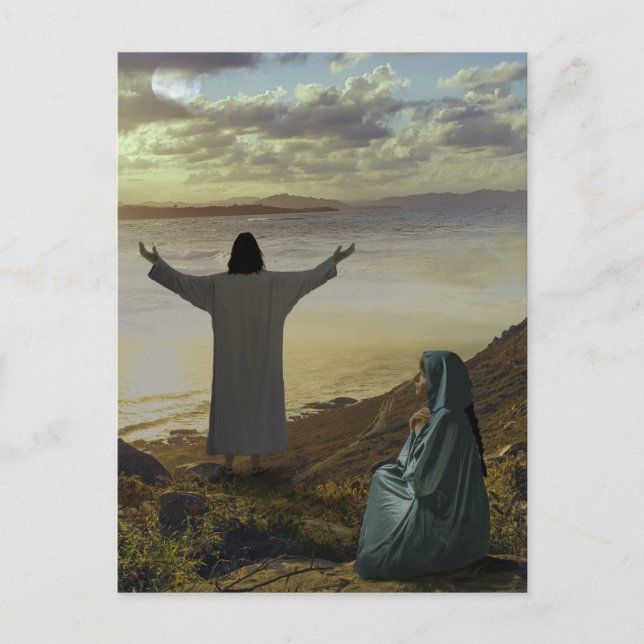 Carte Postale Au bord de la mer de Galilée (Devant)