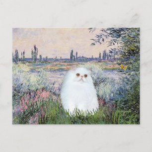 Carte Postale Au bord de la Seine - Chat persan blanc #49