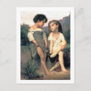 Carte Postale Au bord du ruisseau, Bouguereau