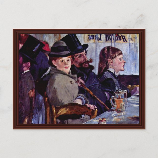 Carte Postale Au Café : Cabaret par Reichshoffen (Devant)