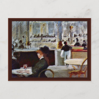 Carte Postale Au Café De Manet Edouard