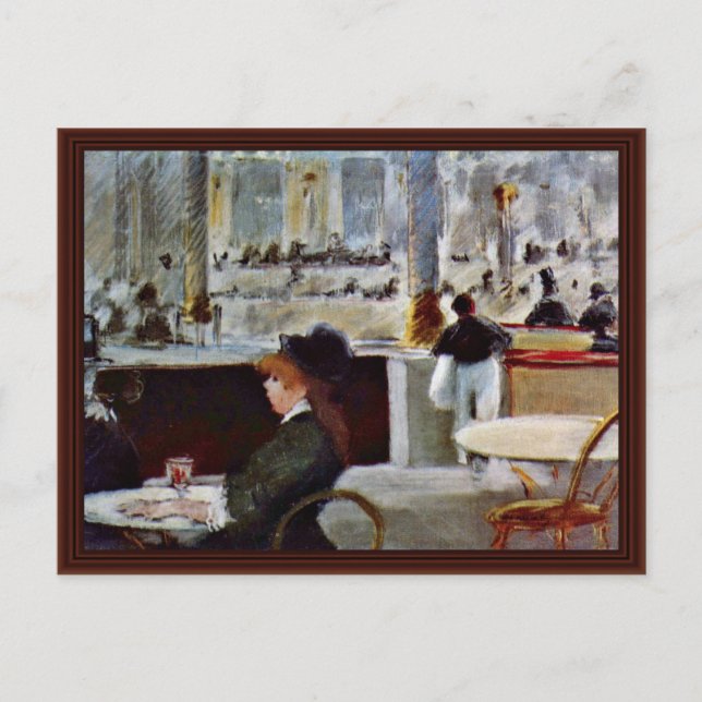 Carte Postale Au Café De Manet Edouard (Devant)