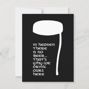 Carte Postale Au Ciel il n'y a pas de bière