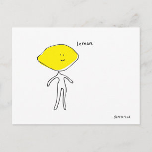 carte postale au citron