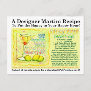 Carte postale au citron-goutte à martini Recette