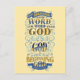 Carte Postale Au début était le mot