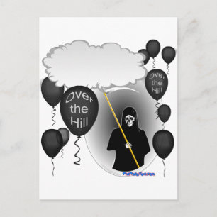 Carte Postale Au-dessus de la colline Grim Reaper anniversaire