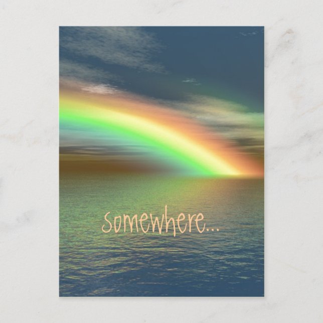 Carte Postale Au-dessus de l'arc-en-ciel (Devant)