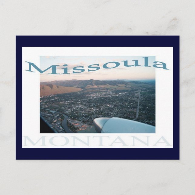 Carte Postale Au-dessus de Missoula, Montana (Devant)
