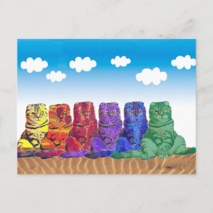 Carte Postale Au-dessus des Rainbow Cats