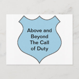 Carte Postale Au-dessus et au-delà de l'insigne de service