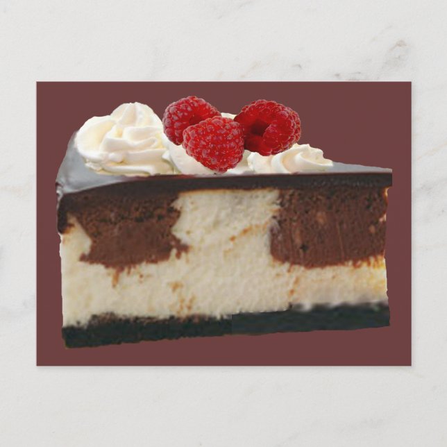 Carte postale au gâteau au fromage de framboise au (Devant)