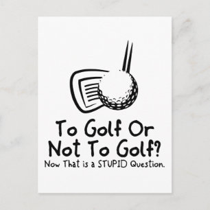 Carte Postale Au Golf Ou Pas Au Golf