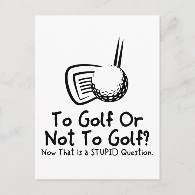 Carte Postale Au Golf Ou Pas Au Golf (Devant)