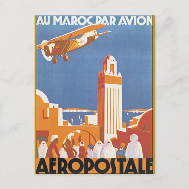 Carte Postale Au Maroc Par Avion (Devant)