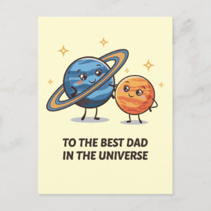 Carte Postale Au Meilleur Père De L'Univers Drôle Fête des pères