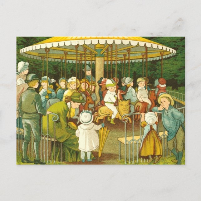 Carte Postale Au Merry Go Round (Devant)