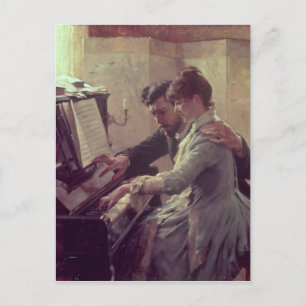 Carte Postale Au piano