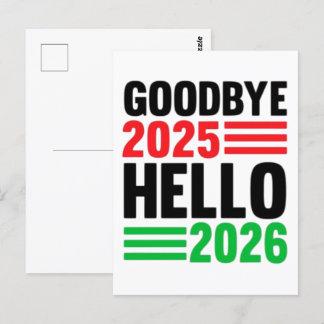 Carte Postale Au revoir 2025 Bonjour 2026 - Célébrer une étoile 