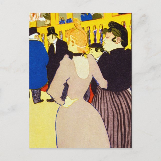 Carte Postale Au Rouge par Toulouse-Lautrec (Devant)