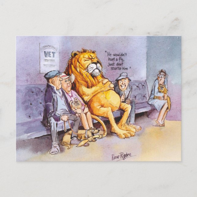 Carte Postale Au vétérinaire (Devant)