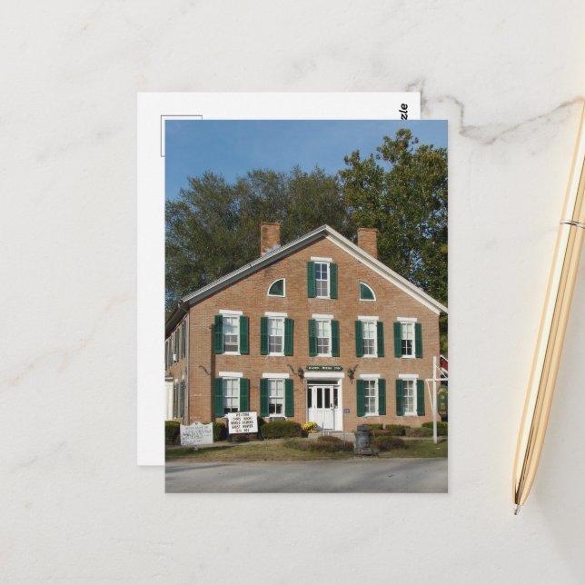 Carte Postale Auberge historique en Iowa (Devant/Arrière en situation)