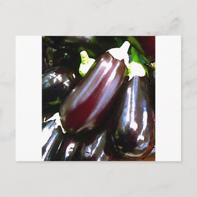 Carte Postale Aubergines pourpres (Devant)