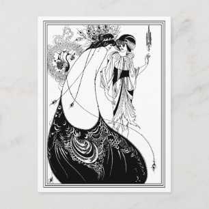 Carte postale : Aubrey Beardsley - La jupe Peacock