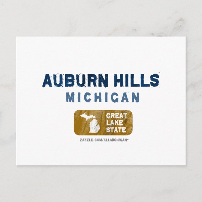 Carte Postale Auburn Hills Michigan Great Lake State (Devant)