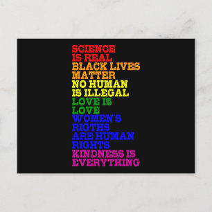 Carte Postale AUCUN ÊTRE HUMAIN N'EST ILLÉGAL LGBT Prith Moth LG