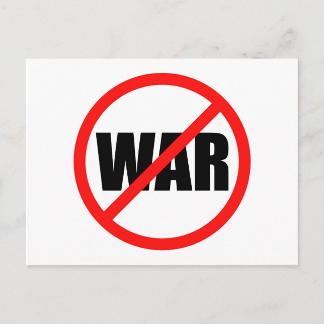 Carte Postale Aucun symbole de guerre (Devant)