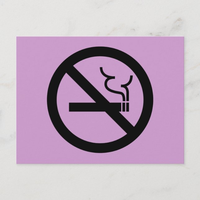 Carte Postale Aucun symbole de tabagisme (Devant)