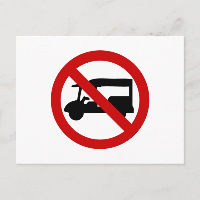 Carte Postale AUCUN TAXI Tuk-Tuk ⚠ Route de Thaïlande ⚠ (Devant)