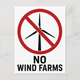 Carte Postale Aucune ferme éolienne - Aucune éolienne