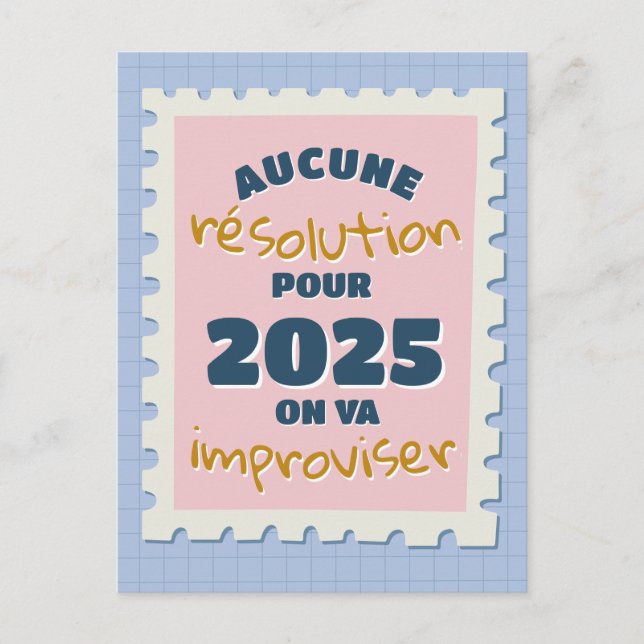 Carte Postale Aucune résolution cette année (Devant)