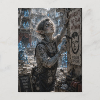 Carte Postale Audace / Travailleur du théâtre / Immeuble d'appar