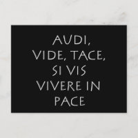 Audi vide tace est vis viverin en rythme