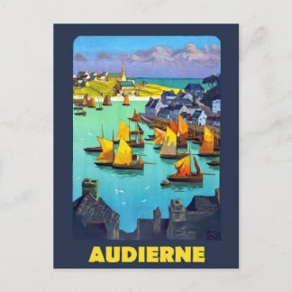 Carte Postale Audierne, Voiliers sur le Port, France