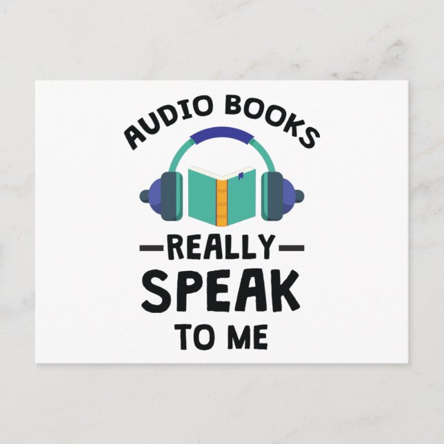 Carte Postale Audiobooks vraiment parler à moi Audiobook Lover (Devant)