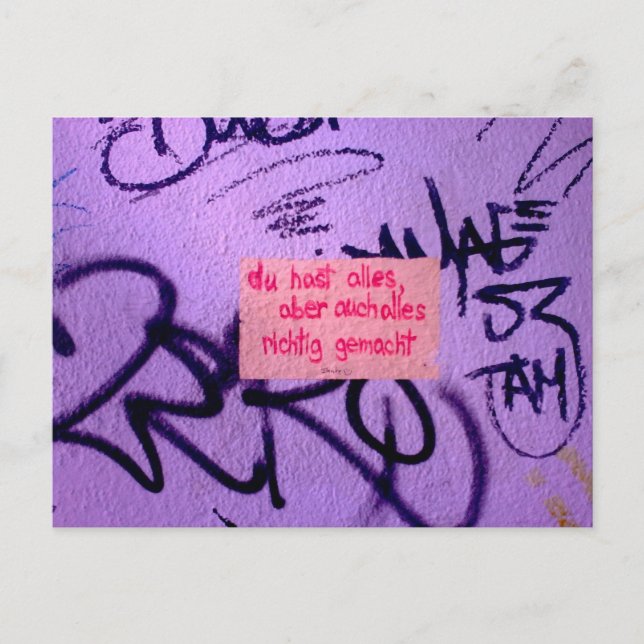 Carte Postale Aufmunternde Postkarte StreetArt (Devant)