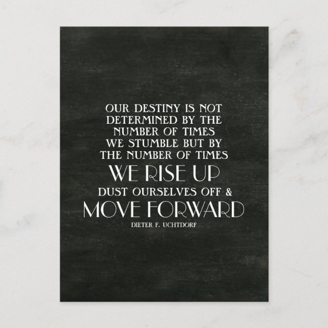 Carte Postale Augmenter et faire avancer le devis inspirationnel (Devant)