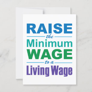 Carte Postale Augmenter le salaire minimum à un salaire minimum