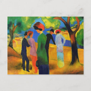 Carte Postale August Macke - La dame dans une veste verte