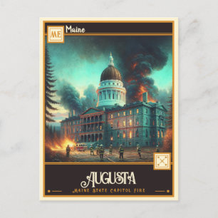 Carte Postale Augusta, Maine   VINTAGE