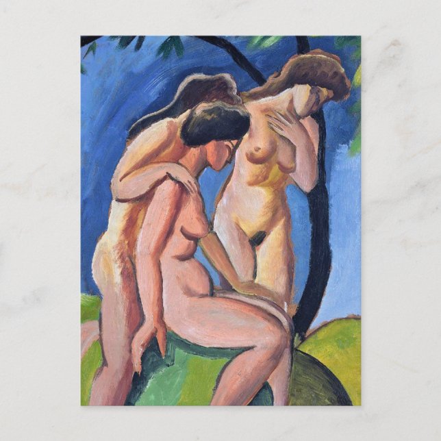 Carte Postale Auguste Macke Trois Actes (Devant)